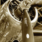 Stunning Propeller In Sepia Poster