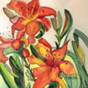 Summer Lilies Poster