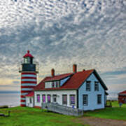 Summer Morning At West Quoddy Head Lighthouse Poster