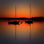 Summer Sunset Calm Anchor Poster