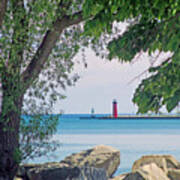 Summertime Along Lake Michigan Poster