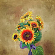Sunflower Bouqet Poster