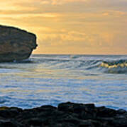 Sunlit Waves - Kauai Dawn Poster