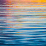 Sunrise Abstract On Calm Waters Poster