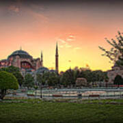 Sunrise At Hagia Sophia Poster