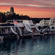 Lake Murray Sunrise At The Marina Poster