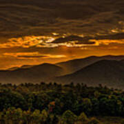 Sunrise In Cades Cove Great Smoky Mountains Tennessee Poster