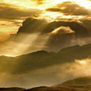 Sunrise In The Dolomites Poster