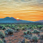 Sunrise Over Taos Poster