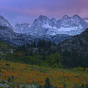 Sunset At Bishop Canyon In The Eastern Sierras During Autumn Poster
