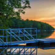 Sunset At Kearney Lake Poster