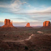 Sunset At Monument Valley Poster