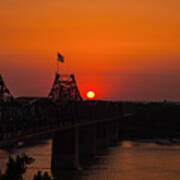 Sunset At Vicksburg Poster