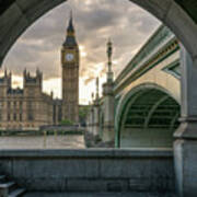 Sunset At Westminster Poster