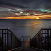 Sunset From Sandpiper Staircase Poster