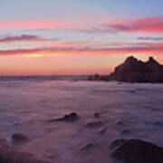 Sunset On Monterey Bay Poster