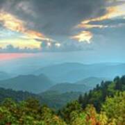 Sunset On The Blue Ridge Parkway Poster