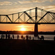 Sunset On The Ohio River Poster