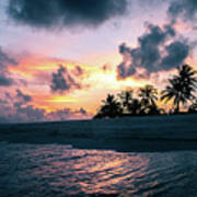 Sunset On The Sea - Maldives - Travel Photography Poster