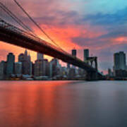 Sunset Over Manhattan Poster