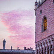 Sunset Over The Doges Palace Poster