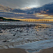 Sunset With Saltburn Pier Poster