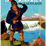 Sweden, Lapland, Travel Poster Poster