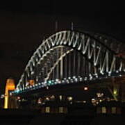 Sydney Harbor Bridge At Night Poster