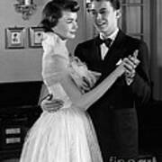 Teen Couple Dancing, C.1950s Poster