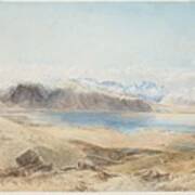 Tekapo Lake., 1866, By Nicholas Chevalier. Poster