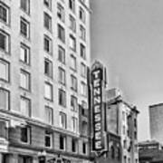 Tennessee Theatre Marquee Building Black And White Poster