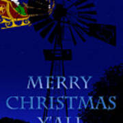 Texas Christmas Card Poster