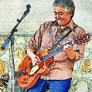 Texas Guitarist Sketch Poster