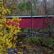 The Autumn Season At Thomas Mill Covered Bridge Poster