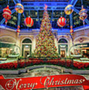 The Bellagio Conservatory Christmas Tree Card 5 By 7 Poster