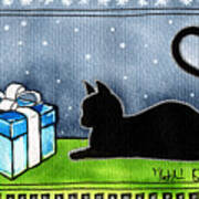 The Box Is Mine - Christmas Cat Poster