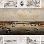 The Bridge At St. Louis, Missouri, Ca. 1874 Poster