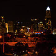 The City Of Charlotte Nc At Night Poster