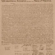 The Declaration Of Independence Poster