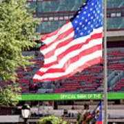 The Flag Flying High Over Sanford Stadium Poster