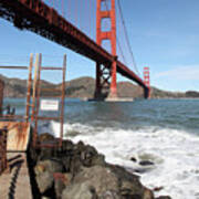 The Golden Gate Bridge At Fort Point 5d21473 Square Poster