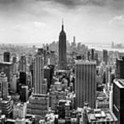 New York City Skyline Bw Poster