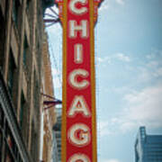 The Iconic Chicago Theater Sign Poster