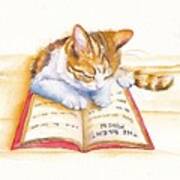 Reading Kitten - The Lesson Poster
