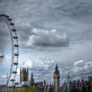 The London Eye And Skyline Poster