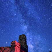 The Milky Way Over The Crest House Poster
