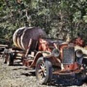 The Old Jalopy In Wine Country, California Poster