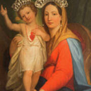 The Painting Madonna Auxilium Christianorium By Domenico Cassarotti Poster