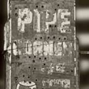 The Pipe Corner Monochrome Poster