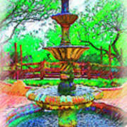 The Spanish Courtyard Fountain Poster